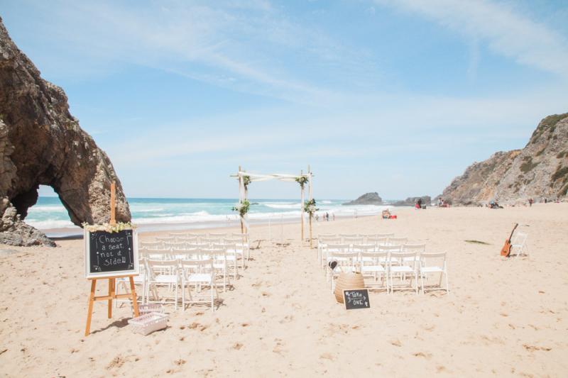 adraga beach wedding in portugal